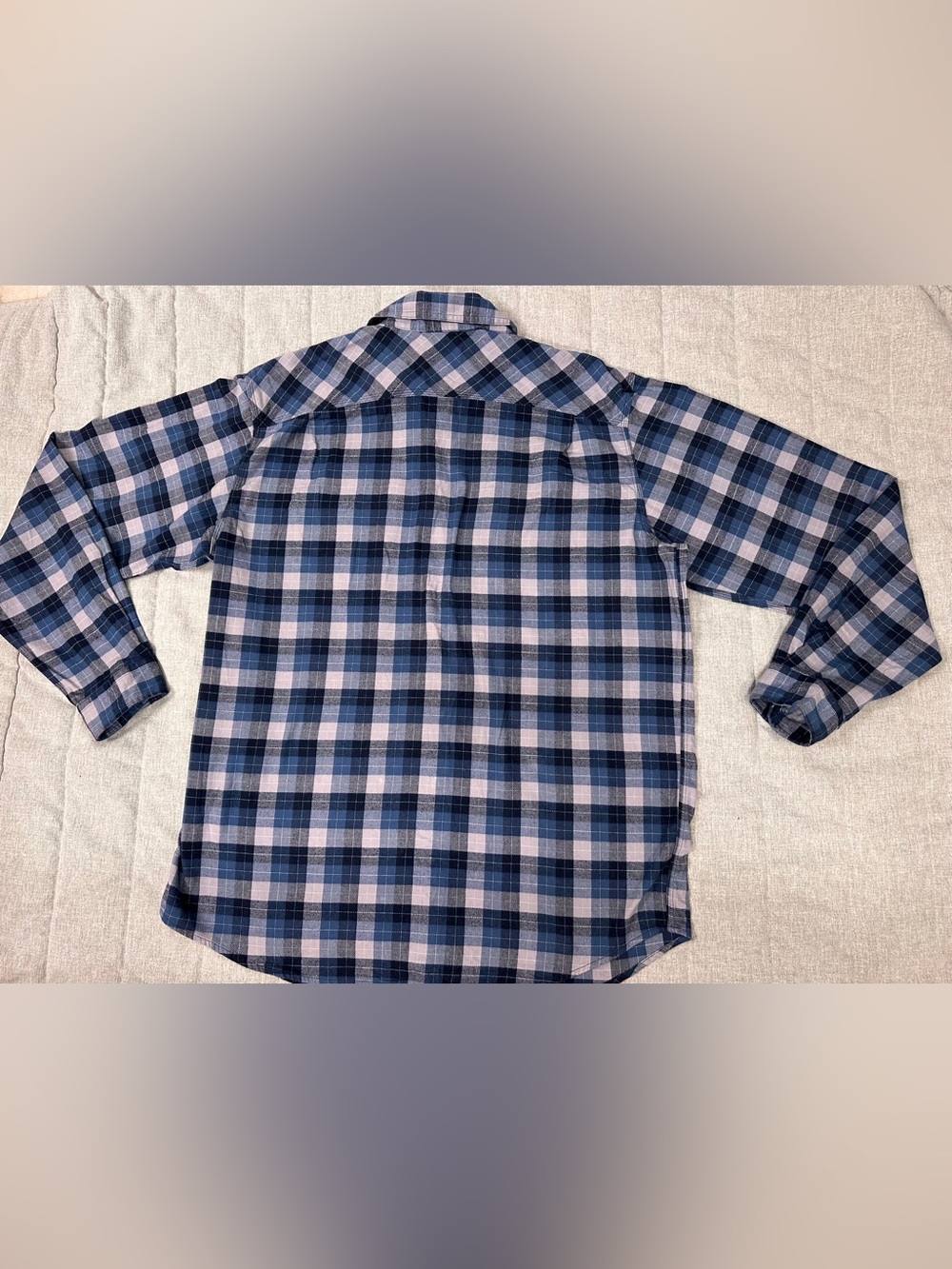 Carhartt Mens XL Tall Relaxed Fit Pearl Snap Flannel Western Button Up Shirt - Picture 8 of 8